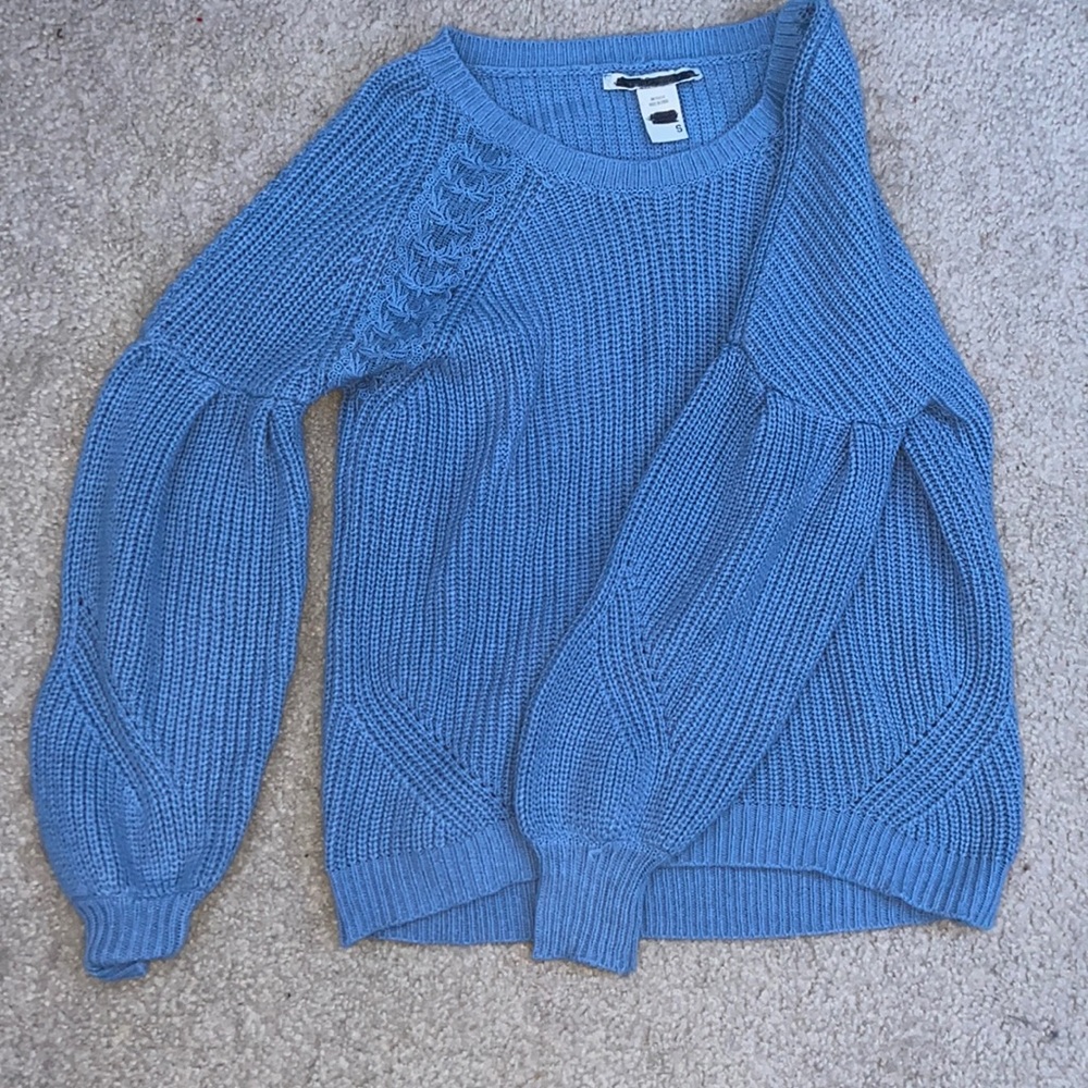 Blue crew neck sweater